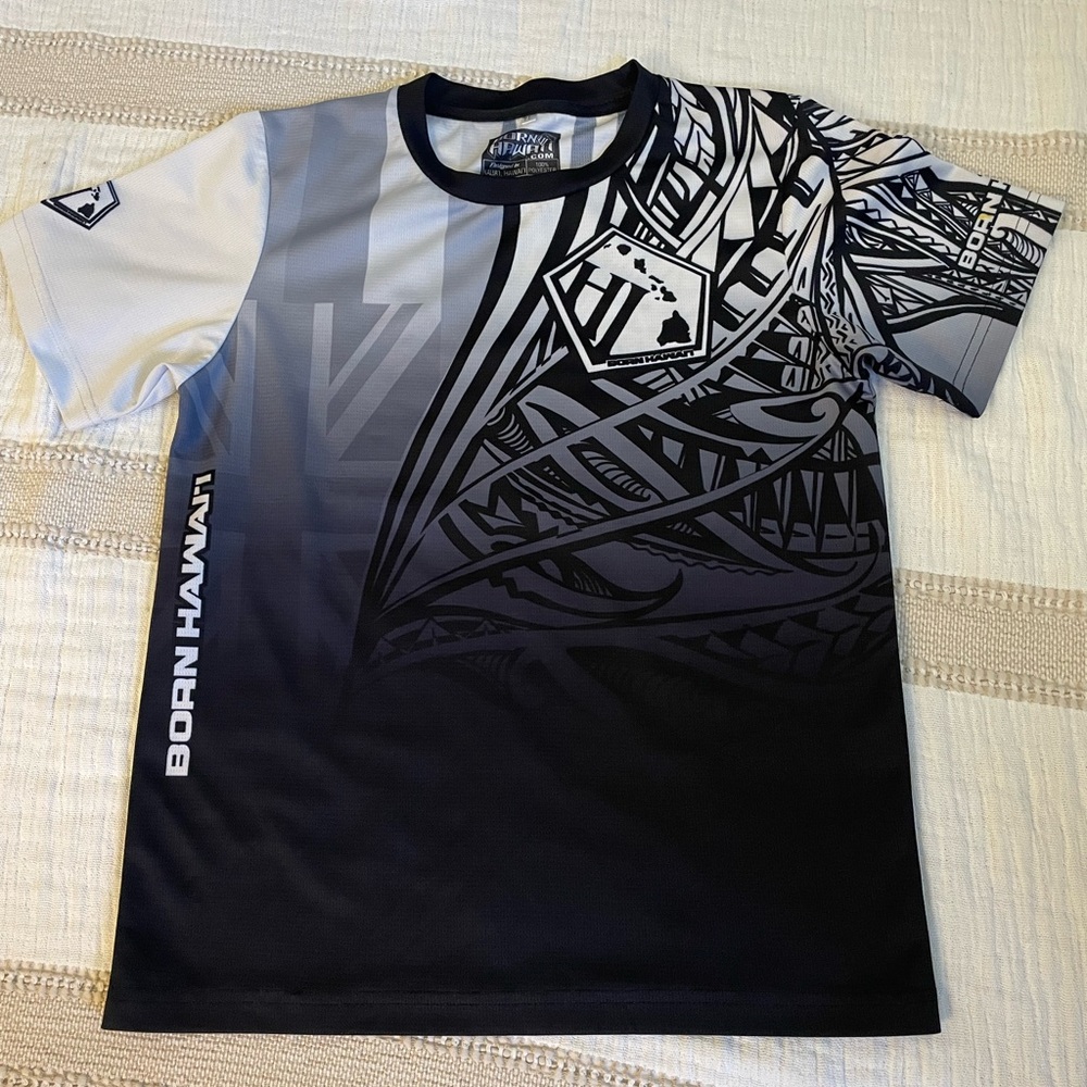 Born Hawaii Youth Black and White Faded Jersey